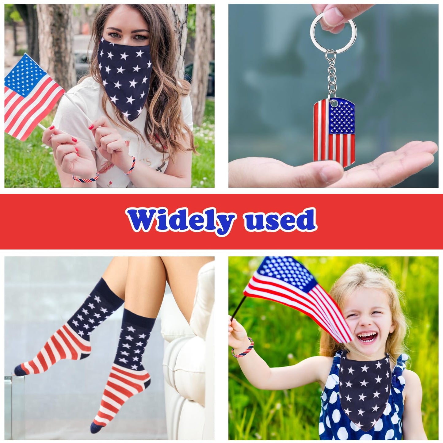 Yoiemivy 6 Pcs New US Citizenship Gifts American Flag Gifts Tumbler Set with American Flag Sock Bandana Bracelet Keychain Patriotic Citizen Gifts Box Basket for Foreigners Veterans