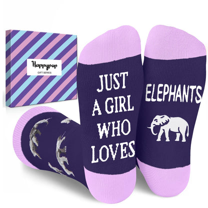 HAPPYPOP Funny Socks for Women - Cute Elephant Possum Cool Tiger Gifts for Animal Lovers