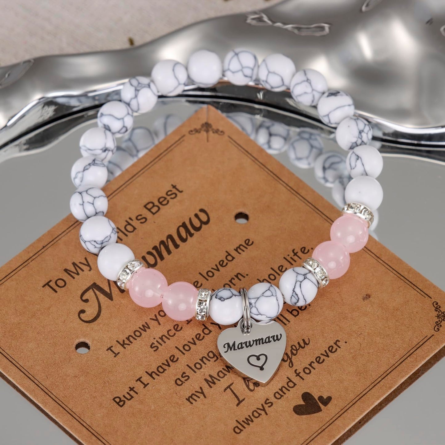Mawmaw Gifts Bracelet for Women Promoted to Mawmaw Expecting Future First Time New Mawmaw Bracelet