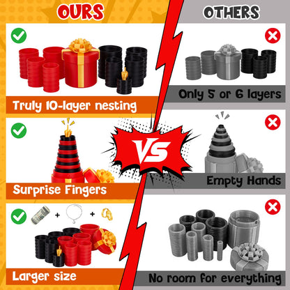 4.72 in Gotcha Box, 3D Printed Prank Mystery Box for Men Women, Annoying Nesting Gift Boxes with La Puta Caja Broma, Surprise Birthday Gifts Prank Puzzles for Adults Best Friends Her/Him