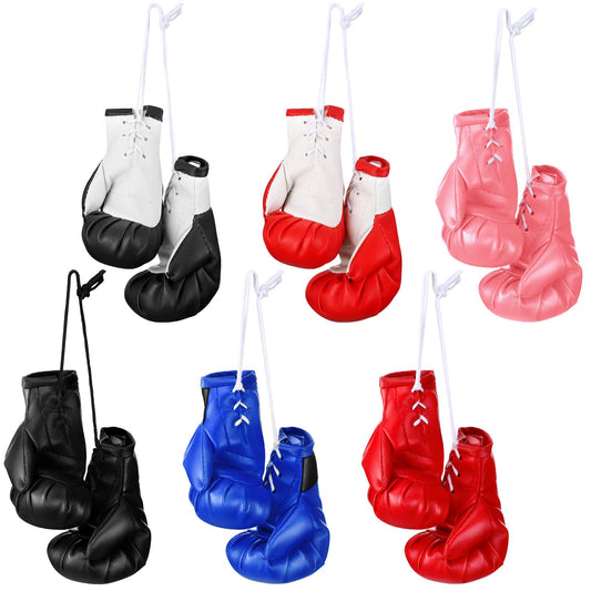 Maitys 12 Pcs Mini Boxing Gloves for Car Mirror Hanging Punching Gloves Boxing for Hanging Bag Accessories Gifts for Christmas Party Ornament Decoration
