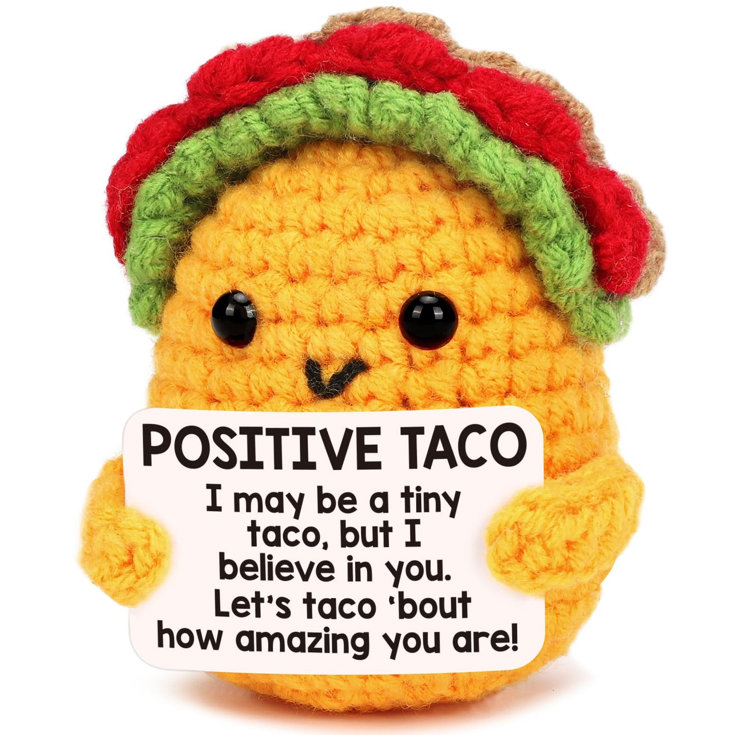 TuSuQing Graduation Gifts for Teens Boys Girls Kids Teacher Positive Crochet Taco Animals Women Birthday Gifts Friends Sister Relaxation Self Care Get Well
