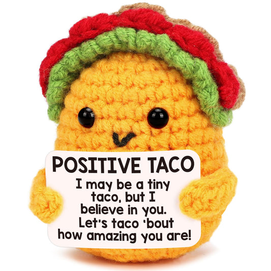 TuSuQing Graduation Gifts for Teens Boys Girls Kids Teacher Positive Crochet Taco Animals Women Birthday Gifts Friends Sister Relaxation Self Care Get Well
