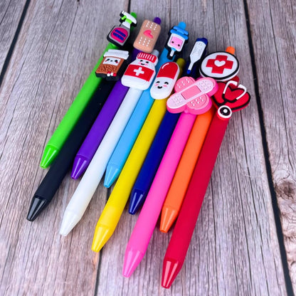10 PC Nurse Pens | Funny Best Cute Nurses Pen Set Accessories for Work, Nursing Student, Medical Assistant, NICU, ER, ICU; Must haves Gifts, Essentials, Nurses Week Bulk, Appreciation Gift