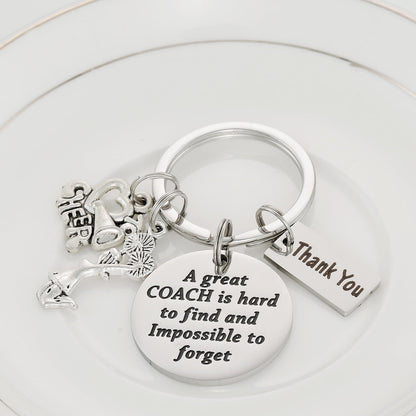 HUTIMY Cheer Coach Gift Ideas Keychain - Cheerleading Accessories - Best Cheerleading Coach Keychain
