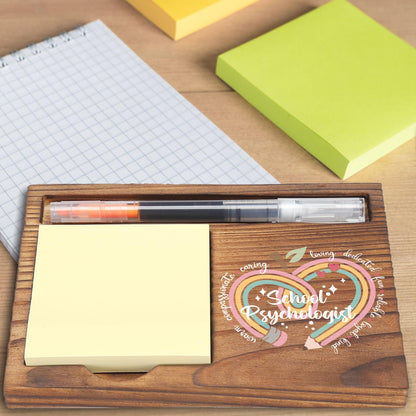 School Psychologist Sticky Note Holder, Inspirational Gift for School Counselors, Educational Desk Organizer for Psychologists, Teacher Appreciation Gift EDP186
