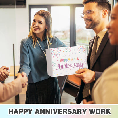 Geiserailie 7 Pcs Workiversary Gifts for Women Employee Appreciation Gift Thank You Gifts Workiversary Box Include 20oz Tumbler Notebook 3 Pens and Keychain for Office Coworker Employee(Pink)