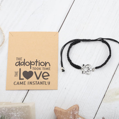 TGBJE Adoption Symbol Charm Bracelet Gotcha Day Bracelet Adoption Gifts Adoptive Jewelry Adoptive Mom Jewelry Foster Parent Thank You Gift