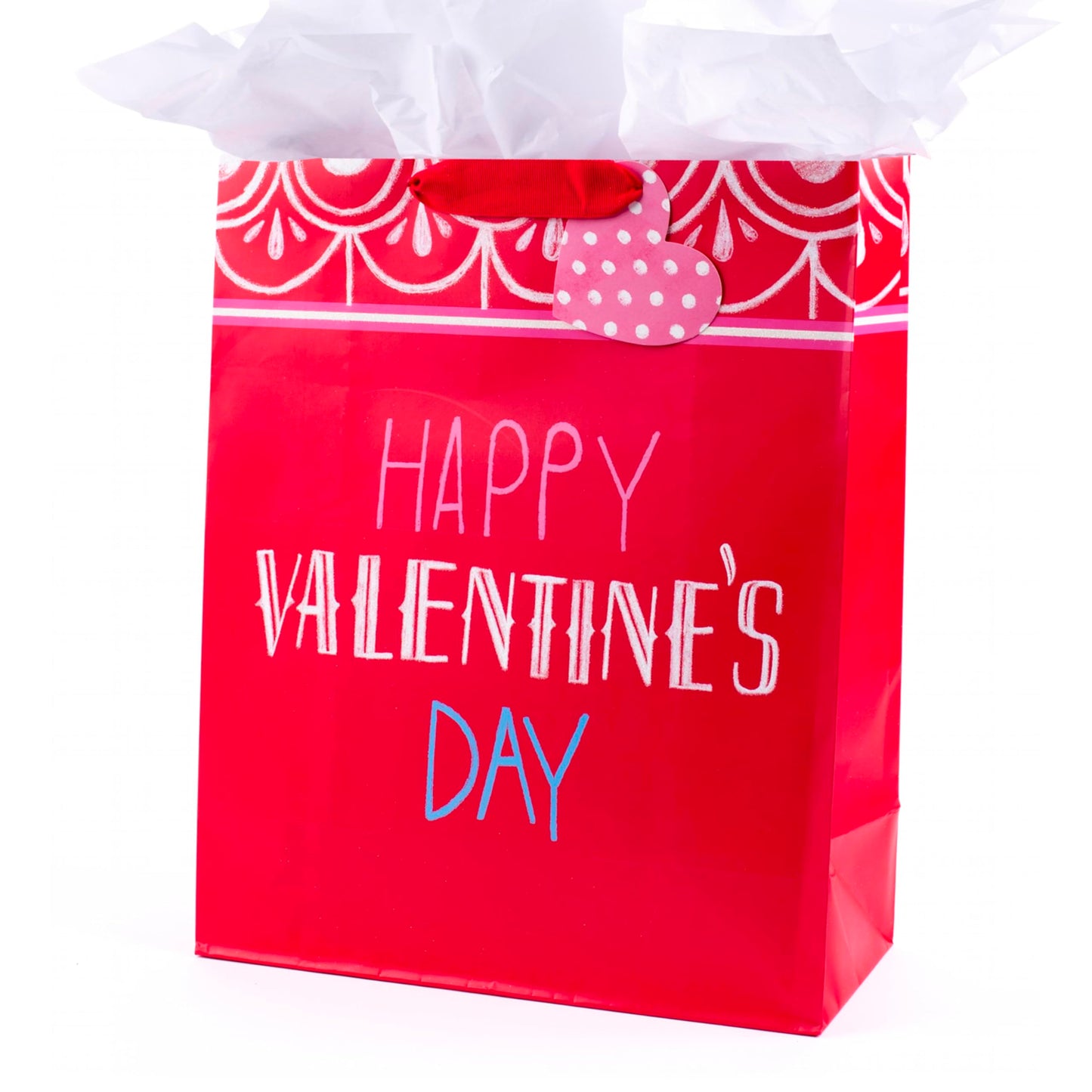 Hallmark 15" Extra Large Gift Bag with Tissue Paper (Happy Valentine's Day)