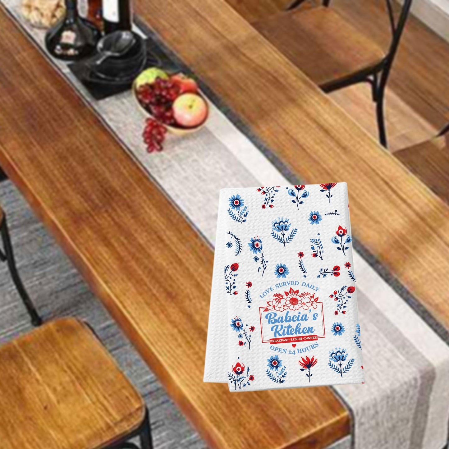 WCGXKO Kitchen Towel Polish Grandma Gift Polish Gift for Babcia (Babcia Towel)