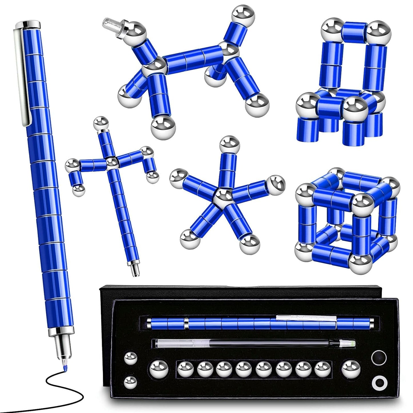 Magnetic Fidget Pen Gifts for Teens - Birthday Gifts for Men,Father, Adults, Office Desk Accessories ADHD Anxiety Relief Desk Toys for Office Workers Cool Gadget Stuff for 14 15 16 17 18 Year Old Boy