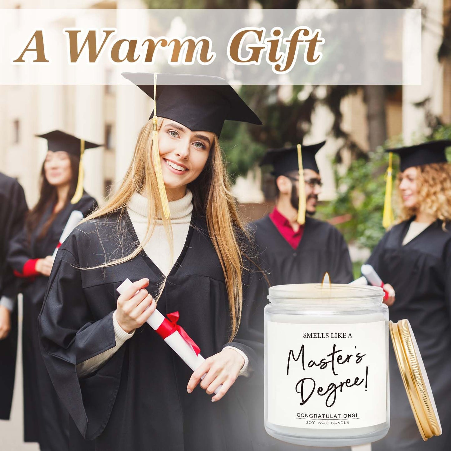 Masters Degree Graduation Gifts, Masters Graduation Candle for Her Him, Grad Gift for Women Men, Graduate Presents for Masterate Class of 2026, Lavender Scented