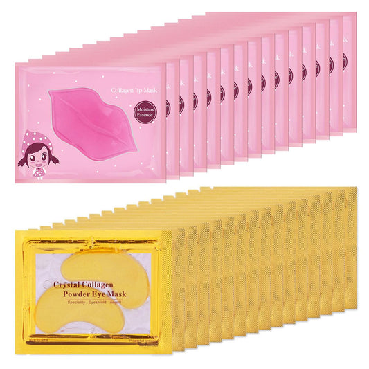 Eakroo 30 Pairs Lip Mask & Eye Mask Set, Anti Wrinkle Patches for Lip, Under Eye Patches for Dark Circles & Puffy Eyes, Gifts for Women, Birthday Party Favors, Lip Mask Bulk, Eye Patches for Women