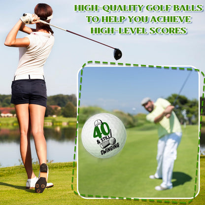 Seenelling 12 Pcs Happy Birthday Golf Ball Funny Christmas Novelty Gift for Dad Mom Coworker Employee Husband Grandpa Golfers Lovers Birthday