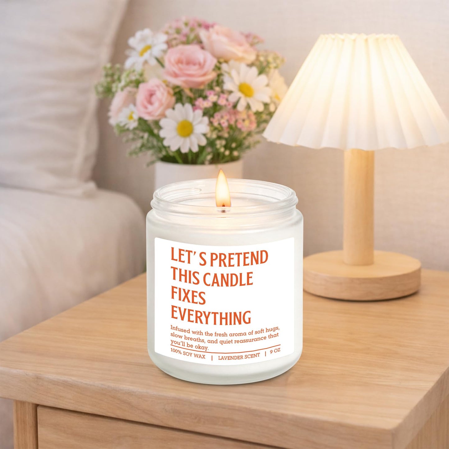 Miracu Scented Candles, Stress Relief Gifts for Women Men, Funny Relaxation, Emotional Support, Comfort, Destress, Anxiety, Relaxing Ideas, Birthday, Mothers Day, Self Care Gifts for Friend Coworker