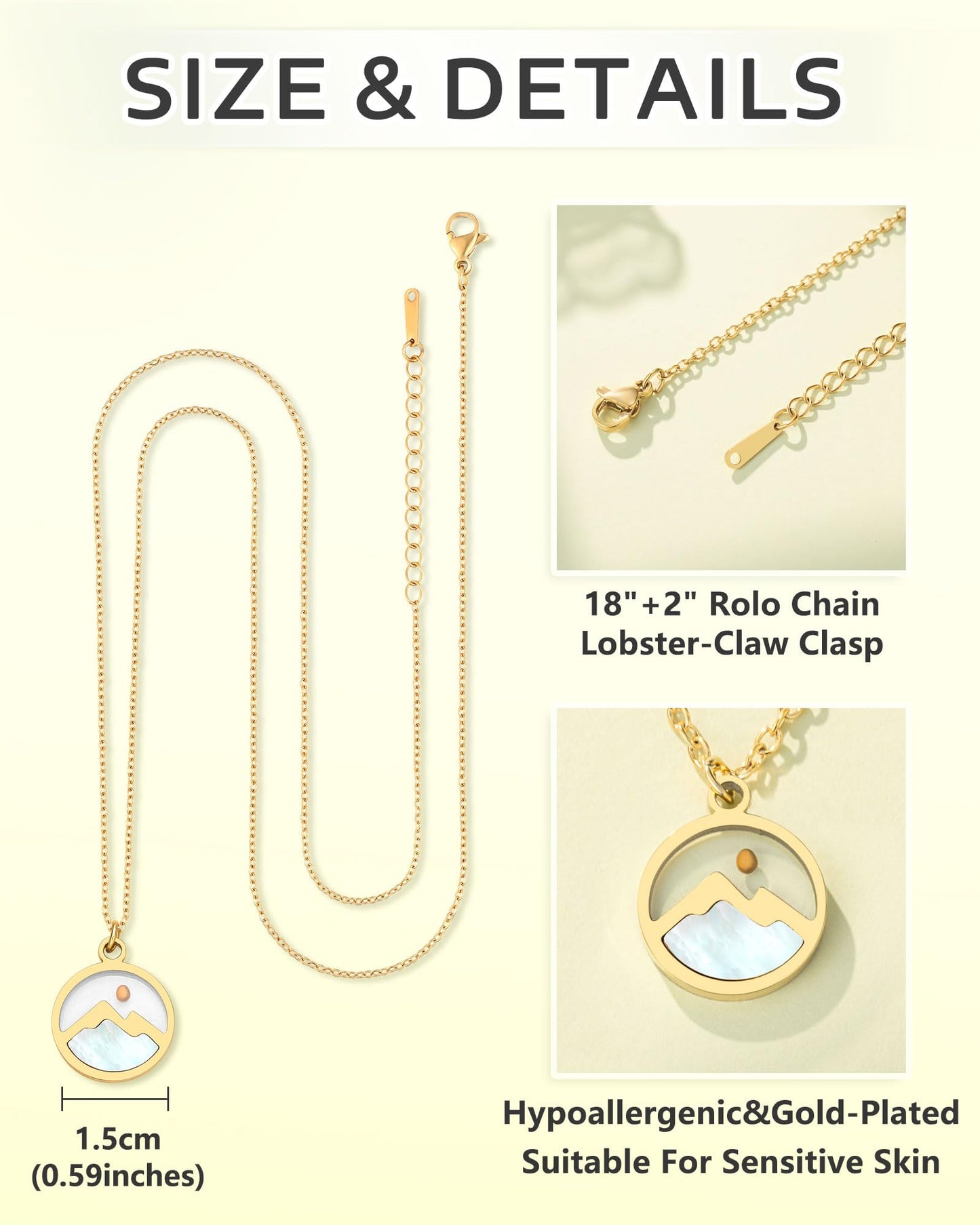 Eryuor Silver/Gold Moving Mountains Mustard Seed Faith Necklace, Inspirational Christian Gifts for Teen Girls & Women