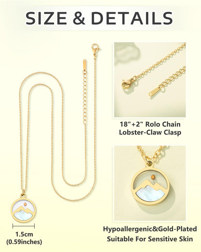 Eryuor Silver/Gold Moving Mountains Mustard Seed Faith Necklace, Inspirational Christian Gifts for Teen Girls & Women