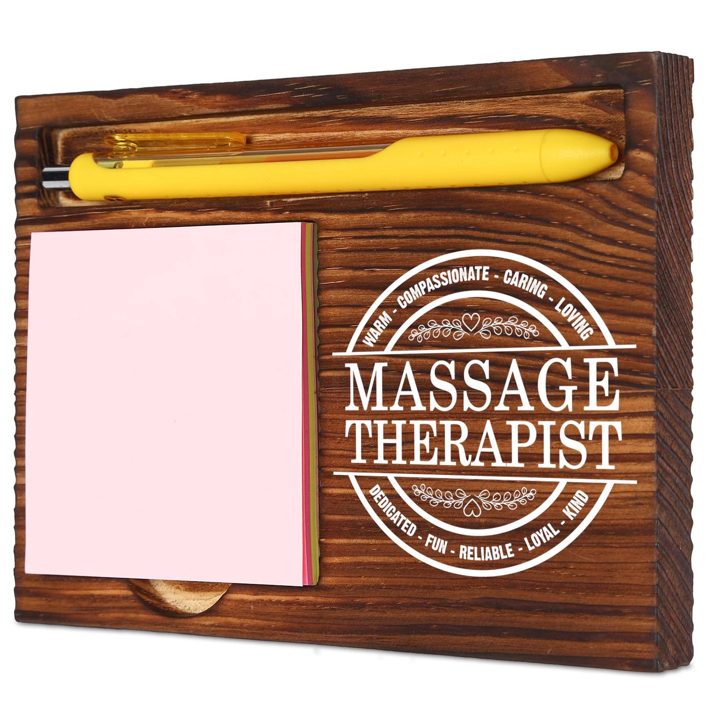 Thank You Gifts for Massage Therapist Women, Spa Staff Gifts Idea, National Massage Therapy Week Healthcare Therapist Gift, Self-Stick Note Pad Holder for Desk Organization VN429