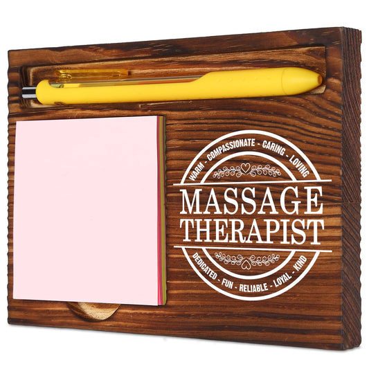 Thank You Gifts for Massage Therapist Women, Spa Staff Gifts Idea, National Massage Therapy Week Healthcare Therapist Gift, Self-Stick Note Pad Holder for Desk Organization VN429