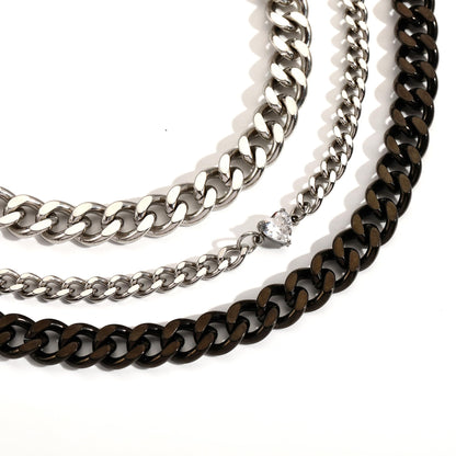 Matching Couple Cuban Chain Bracelets Gifts for Boyfriend Husband Soulmate Girlfriend Valentine Anniversary Birthday Christmas Gift for Him Her