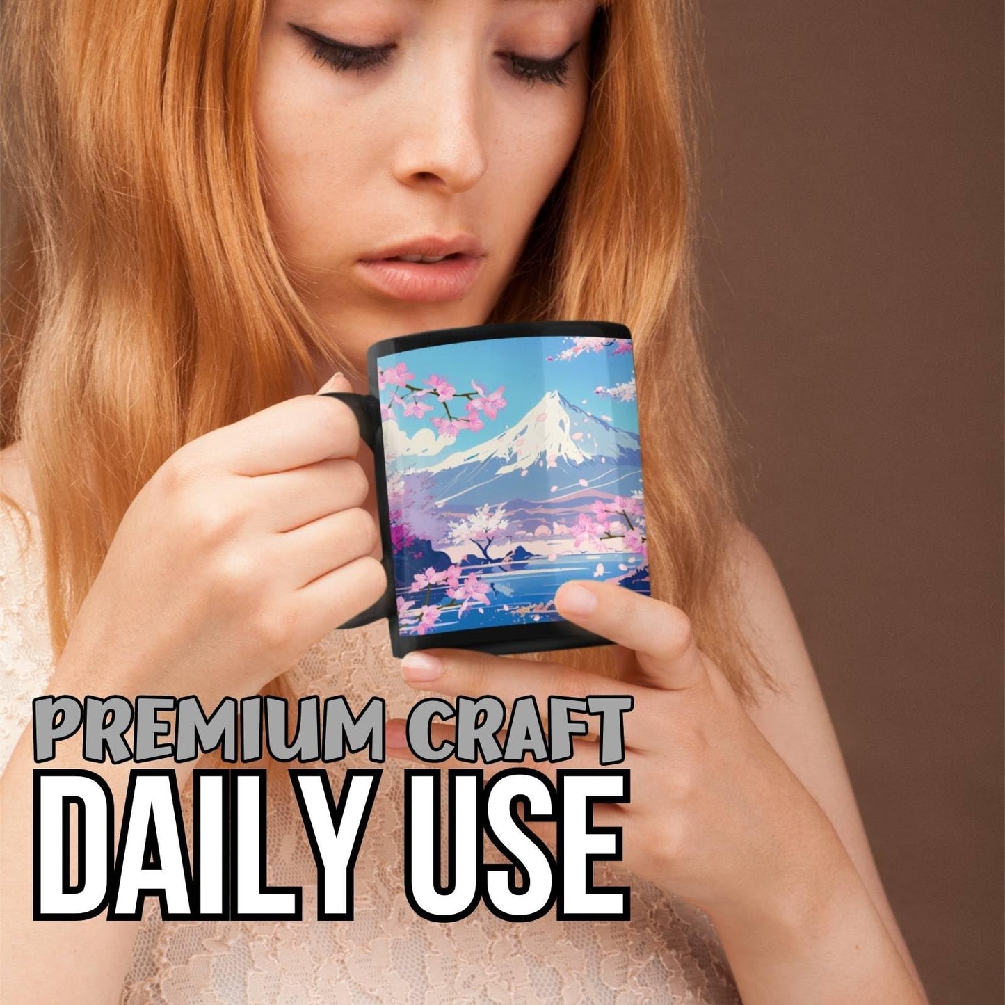 Onebttl Japanese Gifts Coffee Mug for Women Men, Cute 12oz Heat Sensitive Magic Coffee Mug for Friends, Girlfriends, Boyfriends, Japanese Friends for Christmas, Birthday