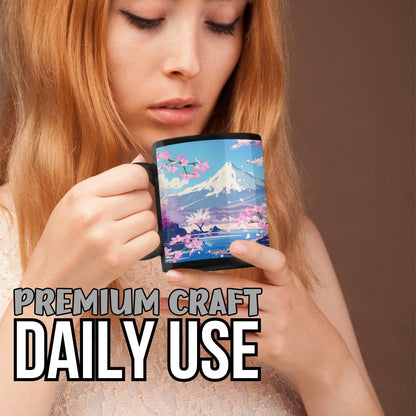 Onebttl Japanese Gifts Coffee Mug for Women Men, Cute 12oz Heat Sensitive Magic Coffee Mug for Friends, Girlfriends, Boyfriends, Japanese Friends for Christmas, Birthday