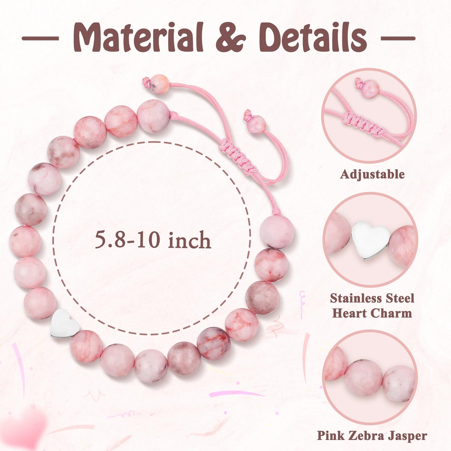 Sereney Birthday Gifts for Girls, Beaded Bracelets as 1/2 1 2 3 4 5 6 7 8 9 10 11 12 13 14 15 16 Year Old Birthday Gift, Adjustable Cross/Pearl Bracelet as Happy Birthday Gifts for Daughter
