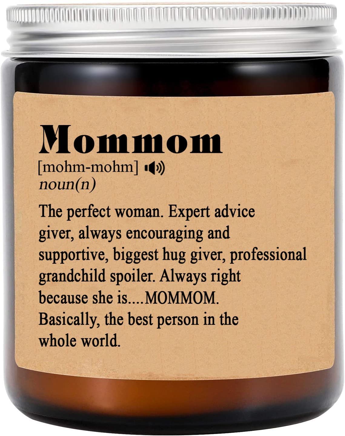 Mommom Noun Candle - Gift for Mommom - Mother's Day Candle - Mommom Gifts - Mommom Definition - Lavende Scented Candles - Soy Candle for Home Scented