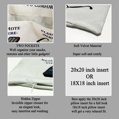 Gifts for Grampy Grandpa Gifts, 2-Pocket 2-Sided Grampy Pillow Covers 18x18 Inch, Father’s Day Birthday Christmas Stocking Stuffers Thanksgiving Day Gifts