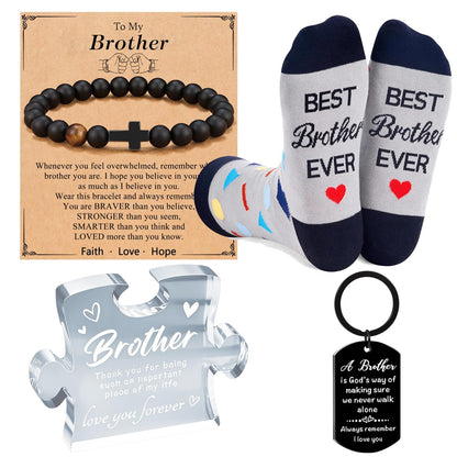 Brother Gifts from Sister - 4PCS Funny Birthday Gift for Brothers, Christmas Gift for Brother Men