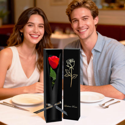 Single Forever Roses Luxury Gift for Women/Men, Birthday Gifts for Women,Flowers Gifts for Girlfriend,Wife,Mom,Anniversary,Valentine's Day,Wedding,Graduation,Presents for Her,Red