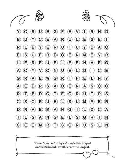 The Unofficial Super Swiftie Word Search Book (Volume 1): Activities, Trivia & Fun for Taylor Swift Fans (Dover Brain Games & Puzzles)