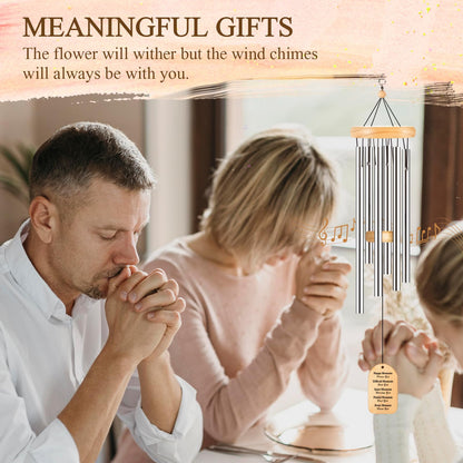 Christian Gifts for Women Men, Inspirational Religious Gifts for Women Faith, Christian Wind Chimes with Bible Verse, 25.5 inch, Birthday Sympathy, Encouragement Spiritual Gift Ideas