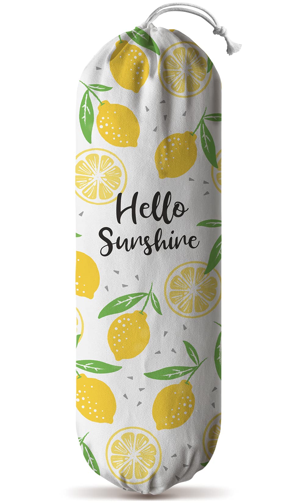 Hglian Lemon Grocery Bags Holder,Sunshine Plastic Bag Holder Garbage Shopping Trash Bags Storage Organizer,Cute Lemon Kitchen Décor, Gifts for Women