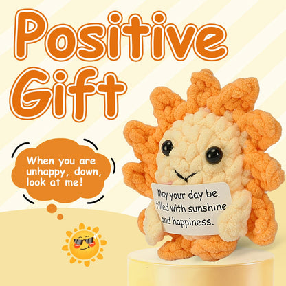 Beeboy Emotional Support Crochet Sunshine - Positive Support Plush Gift Ideas for Women, Crochet Ornament Stuff Advent Calendar, Positive Affirmations Amigurumi Dolls