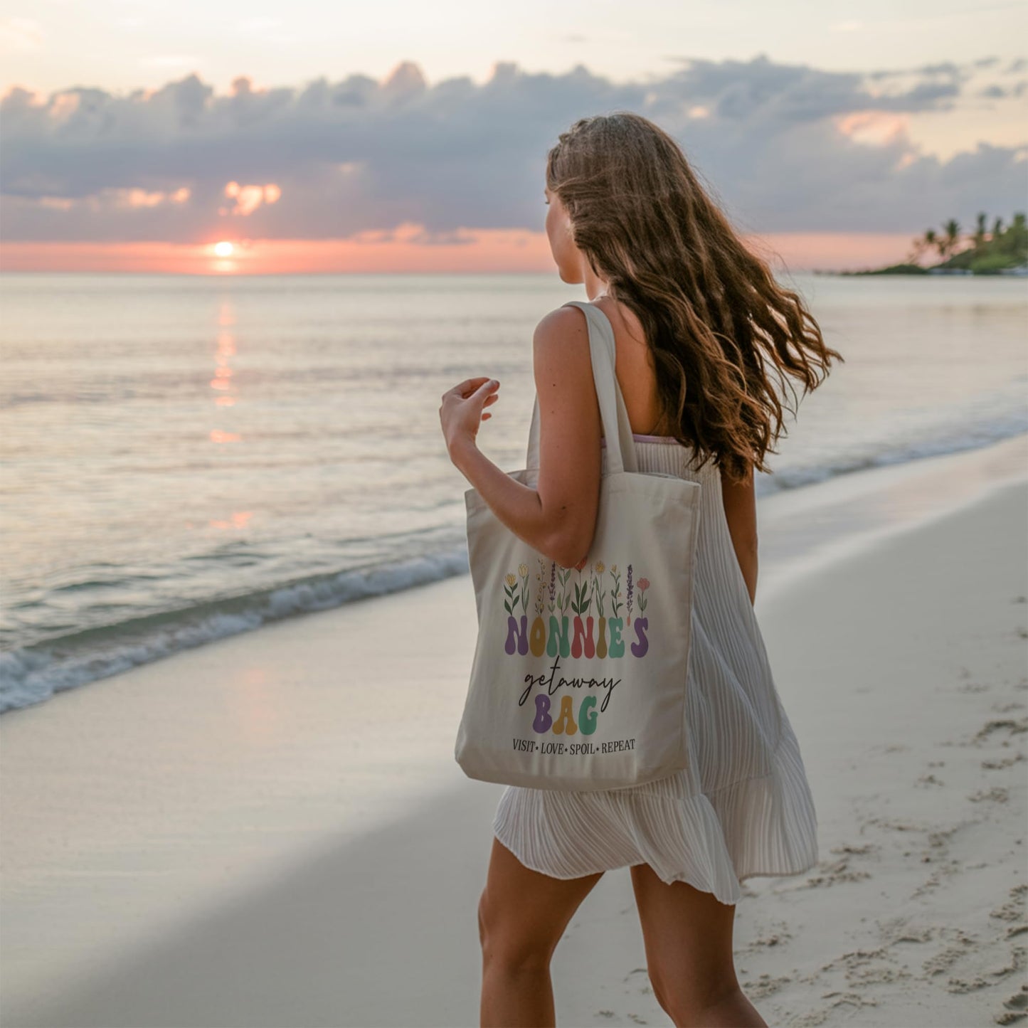 Aesthetic Inspirational Gift Tote Bag, Gifts for Grandma Mom Friend Canvas Bag with Inner Pocket