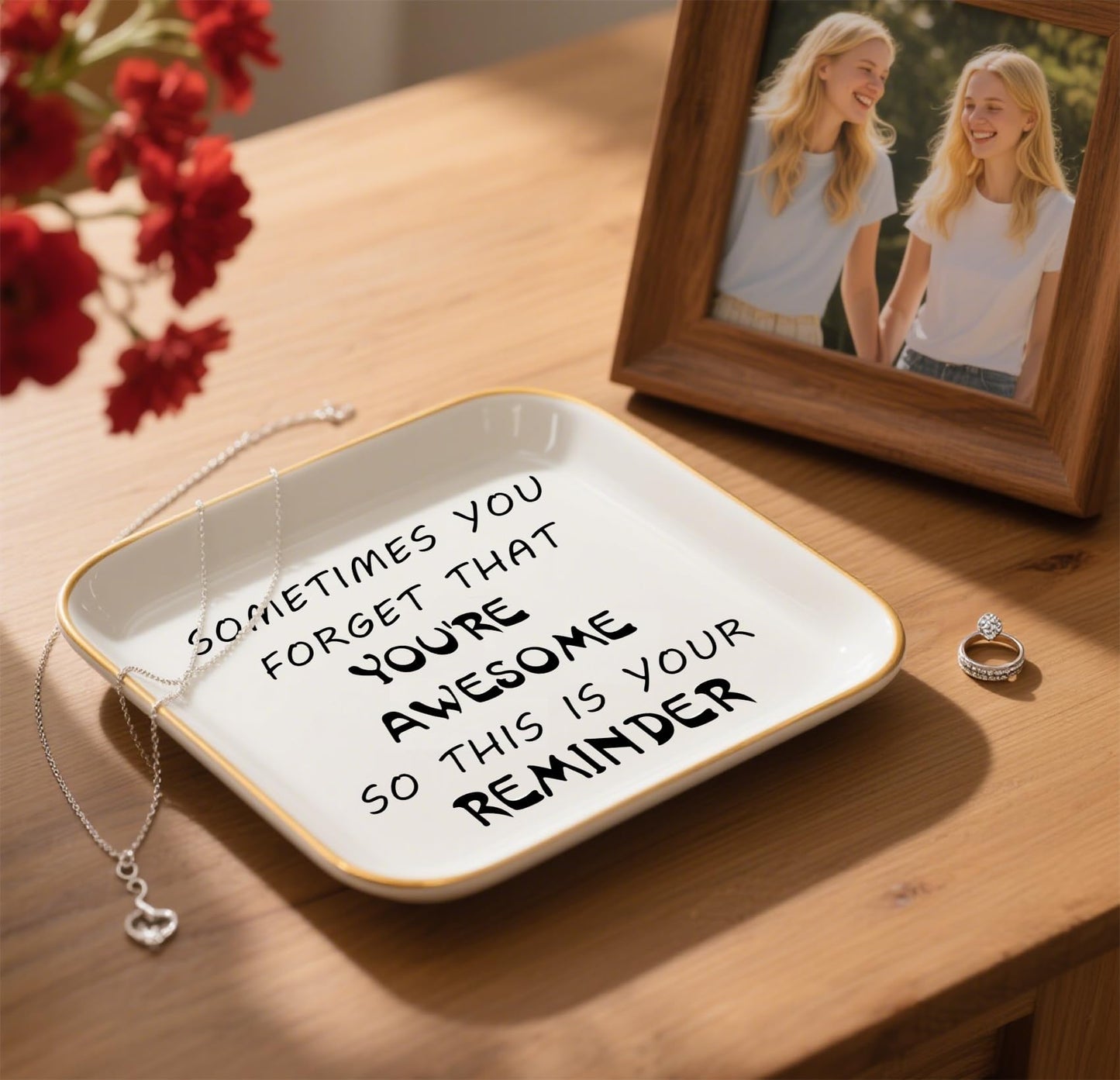 Inspirational Gifts for Women Ring Dish - You're Awesome - Unique Gifts Best Friends Gifts for Women Coworker Christmas Retirement Gifts