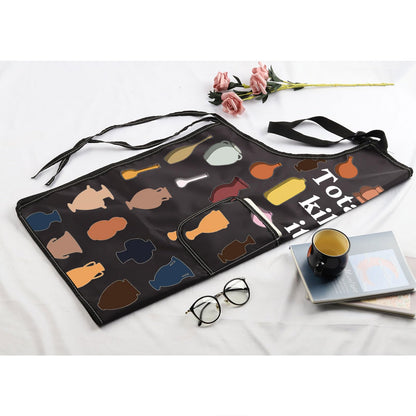 MBMSO Ceramic Artist Apron 'Totally Kiln It' - Pottery Maker Gift With Pocket for Ceramic Lovers