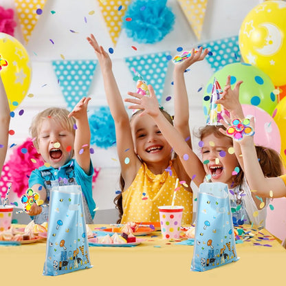 ADARRO Birthday Party Favor Bags 30 Pack, Cartoon Blue Dog Goodie Bags Plastic Bluk for Kids