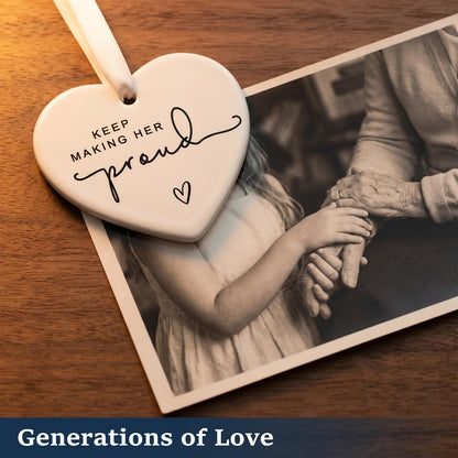 Keep Making Her Proud Bereavement Keepsake, Loss of Loved One Memorial Gift, Anniversary of Passing Thinking of You Gift, Loss of Mom Grandmother Remembrance Gift, Sympathy Gift for Grief Support