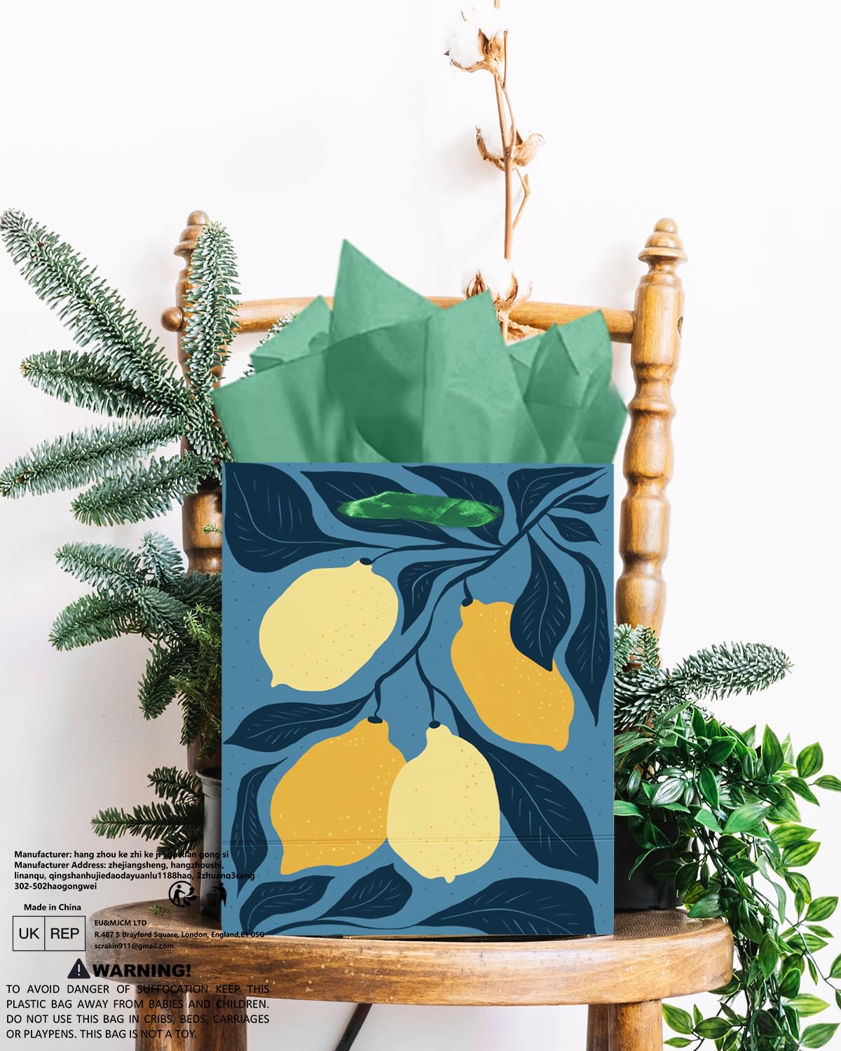 qiqee Clash Flowers Paper Gift Bags with Tissue Paper Handles 12PCS 2.4"x4.7"x6.3" Small Size（12pcs Bags + Tissue Paper ）