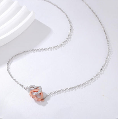 MollyQueen Adoption Gifts Adoption Day Gifts Adoptive Jewelry Interlocking Heart Necklace