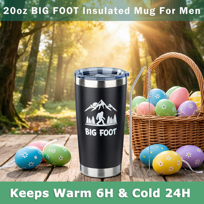 11Pcs Easter Big Foot Sasquatch Gifts, Mens Easter Basket Stuffers For Men Adults Husband Boyfriend With Hats, Mug, Keychain, Socks, Greeting Card, Multi-Function Tool Pen, Prefect For Camping