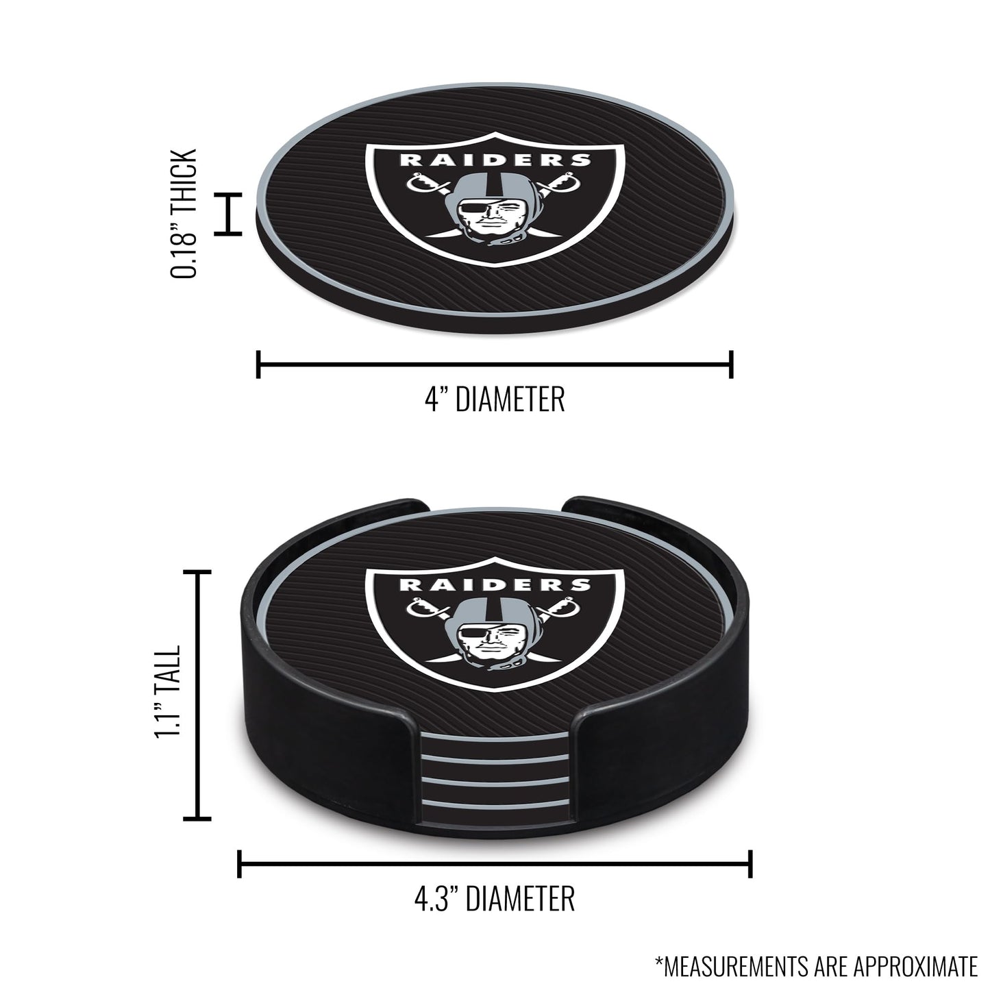 Rico Industries NFL Football Classic Favorites: PVC Coaster Set (4-Pack)