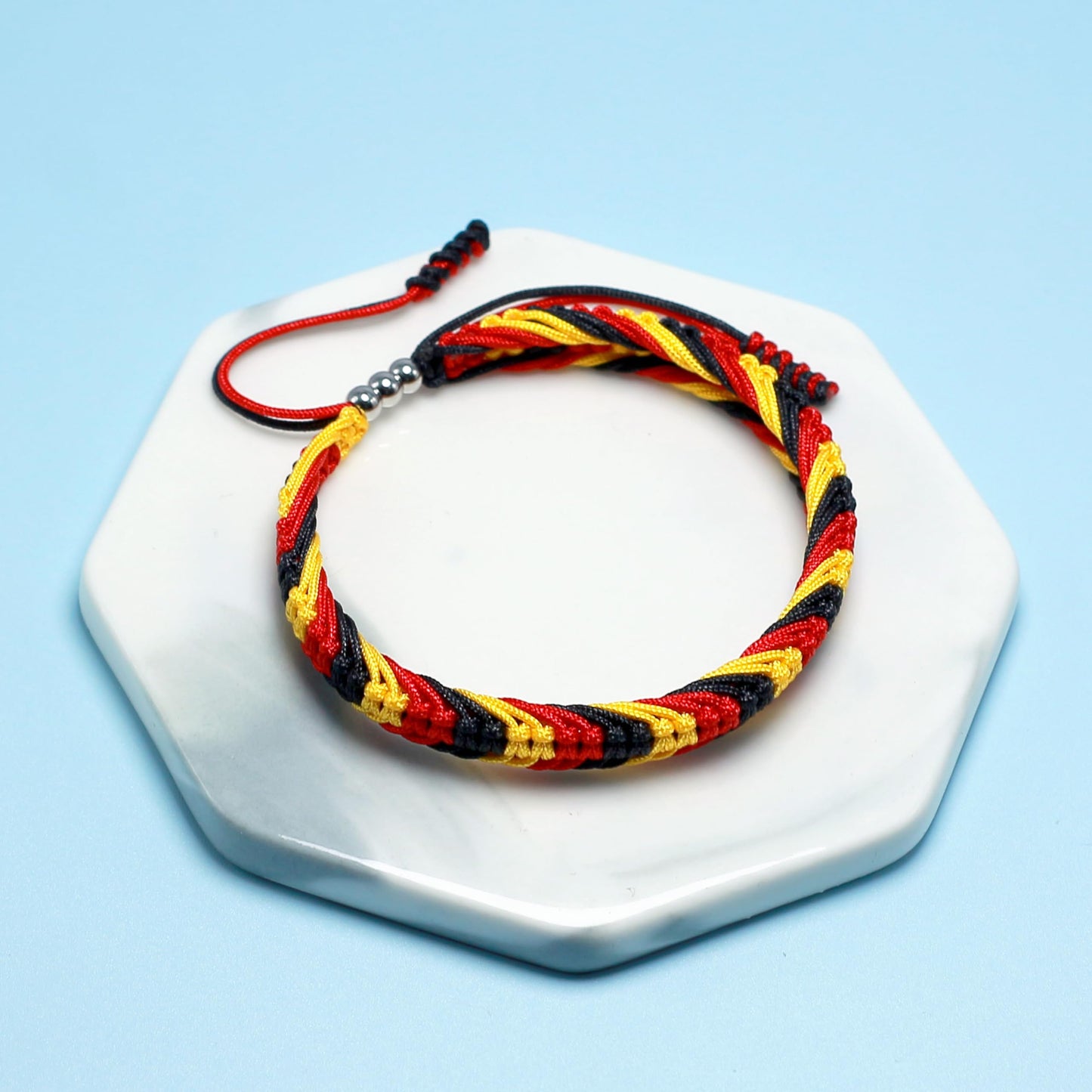 LAMIBEE Country Proud, Country Flag Color Tibetan Wrist Wrap Bracelet, Amulet and Boho Style Rope Bracelet and Bangles for Women, Men, String Thread Bracelets