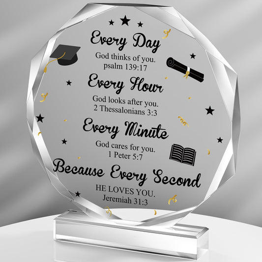 2026 Graduation Christian Gifts for Her Inspirational Acrylic Gifts Women Men College High School Graduation Gifts, Masters Degree Graduate Gifts Decor