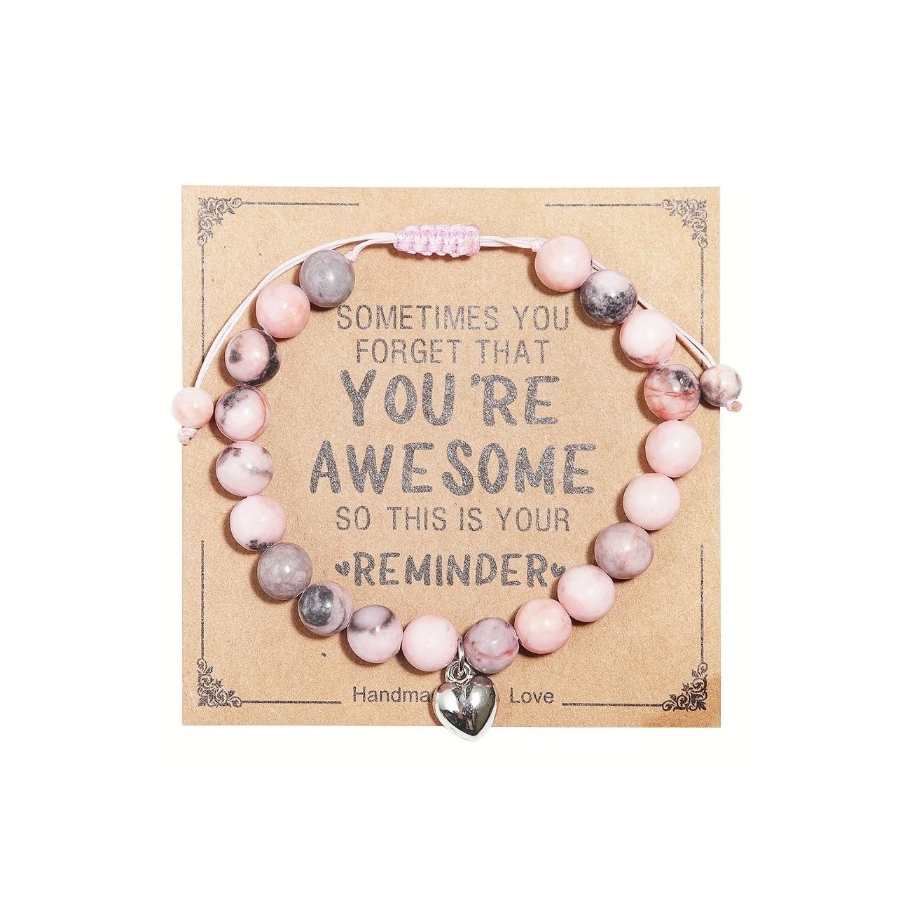 Inspirational Bracelets for Women Natural Stone Healing Relaxation Chakra Bracelet Gifts for Birthday Christmas Mothers day Valentines Thanksgiving Teacher Appreciation Gifts for Her Mom Best Friend Sister Men