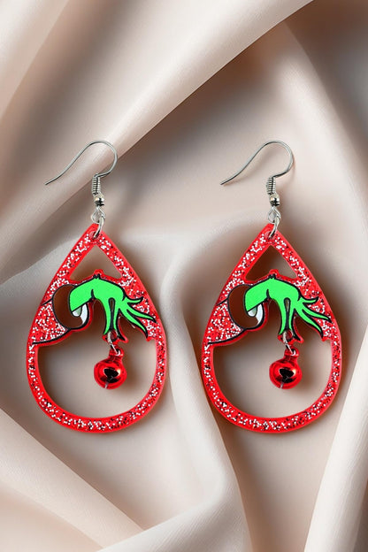 Christmas Red White Green Earrings Gift Holiday Earrings for Women