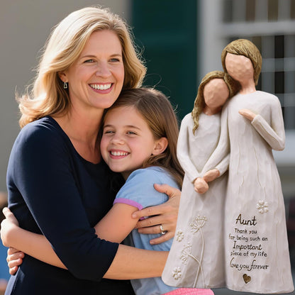 Aunt Birthday Gifts, Gifts for Aunts from Niece, Auntie Gift Ideas, Best Aunt Ever Gift, Aunt Niece Embrace Hand-Painted Resin Figurine