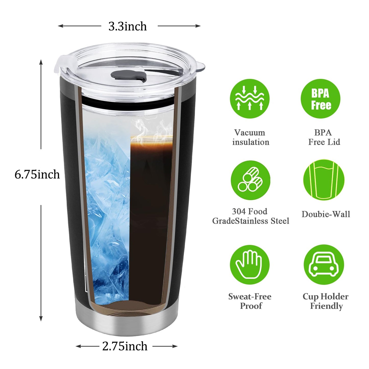 Erpotyl Fathers Day Dad Gifts for Men- 20Oz Stainless Steel Tumbler Indoor Outdoor Work Essentials Leakproof Camping Gym Office Cup with Lid and Straw Birthday Gifts for Him Stepdad Husband Dad Uncle